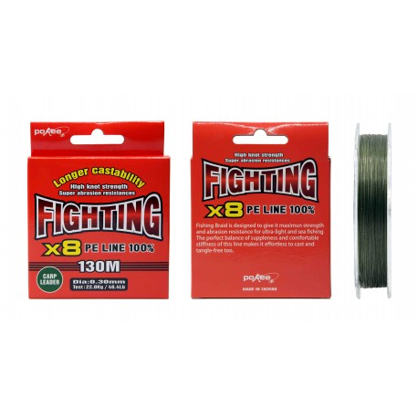 FIR TEXTIL FIGHTING X 8 MOSS GREEN-CARP LEADER