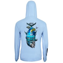 TRICOU CU MANECI LUNGI PERFORMANCE Brand values GT - Light Blue