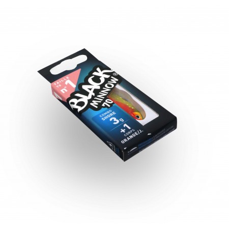 COMBO SHAD FIIISH BLACK MINNOW SHORE ORANGE/YELLOW, 7CM, CAP 3G + SHAD REZERVA