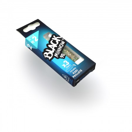 FIIISH BLACK MINNOW SHAD - KAKI GLITTER, 90