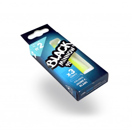 FIIISH BLACK MINNOW SHAD GALBEN FLUO, / ALB 90