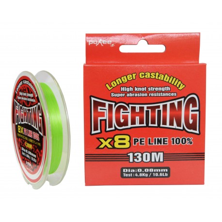 FIR TEXTIL FIGHTING X 8 LIME GREEN 130m